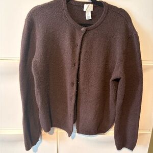 H&M Dark Brown Knit Cardigan